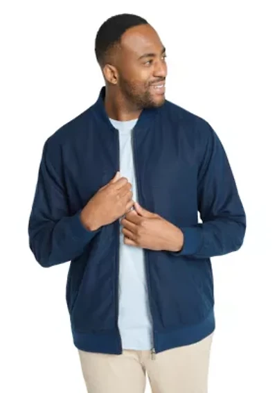 Big & Tall Johnny Bigg Mens Cullin Linen Bomber Jacket
