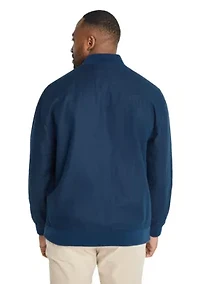 Big & Tall Johnny Bigg Mens Cullin Linen Bomber Jacket