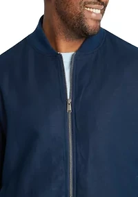 Big & Tall Johnny Bigg Mens Cullin Linen Bomber Jacket
