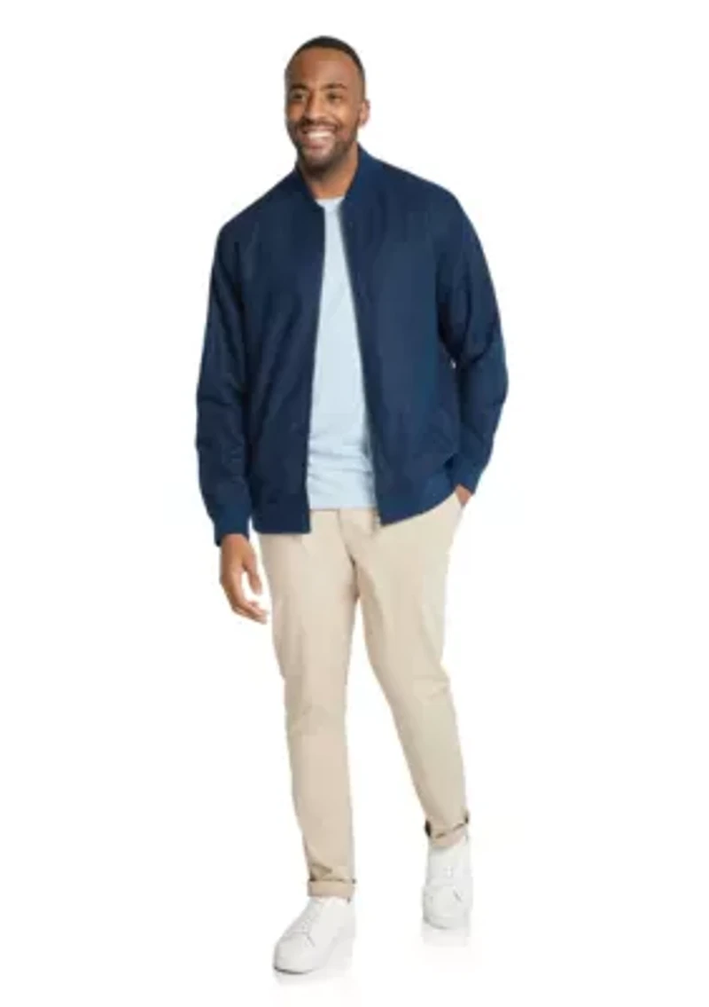 Big & Tall Johnny Bigg Mens Cullin Linen Bomber Jacket