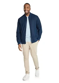 Big & Tall Johnny Bigg Mens Cullin Linen Bomber Jacket