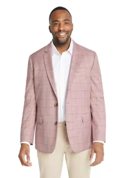 Big & Tall Johnny Bigg Mens Holland Check Stretch Blazer