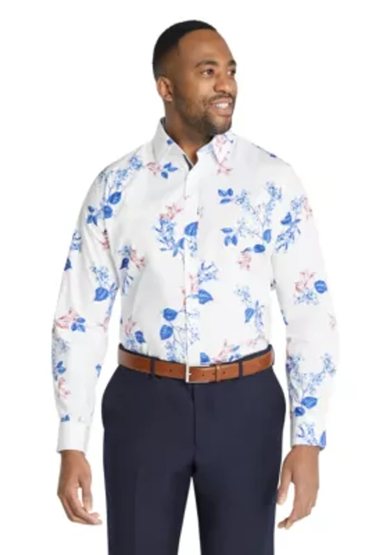 Big & Tall Bailey Floral Stretch Shirt