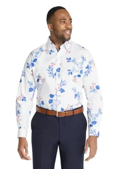 Big & Tall Bailey Floral Stretch Shirt