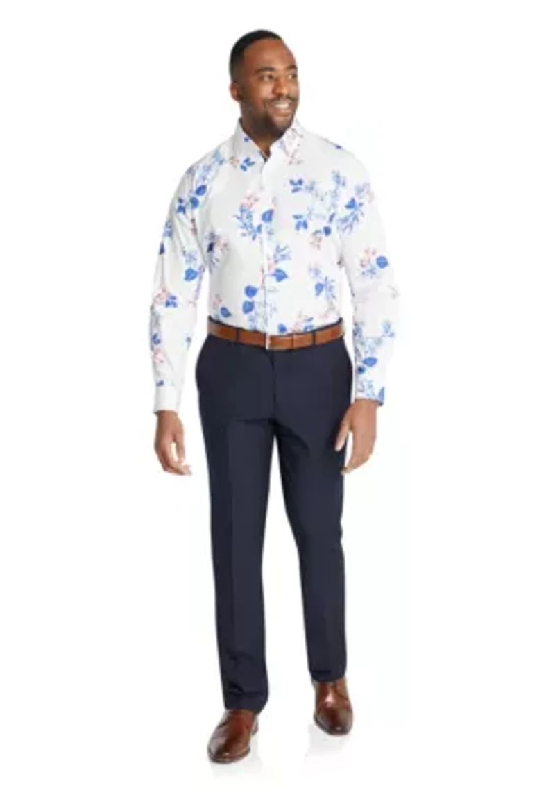 Big & Tall Bailey Floral Stretch Shirt