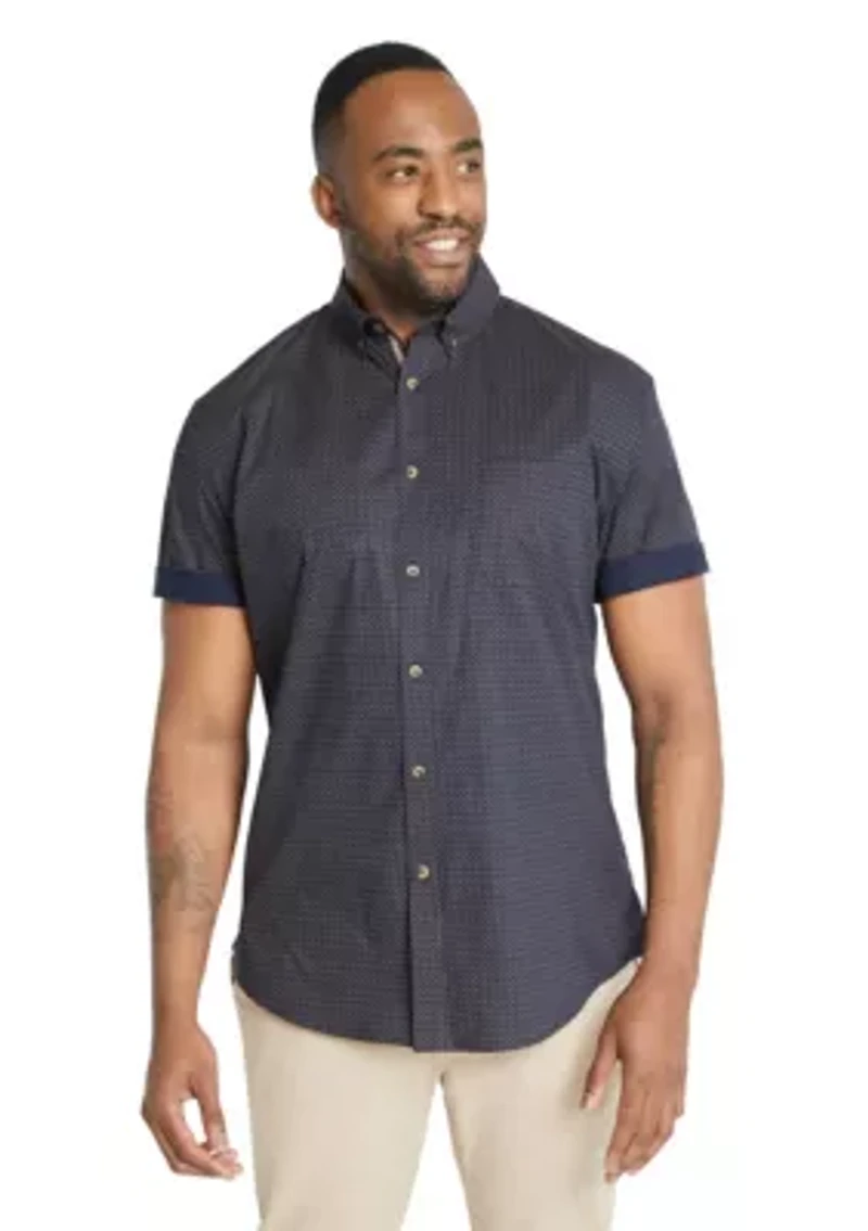 Big & Tall Johnny Bigg Mens Earle Micro Print Shirt