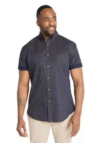 Big & Tall Johnny Bigg Mens Earle Micro Print Shirt