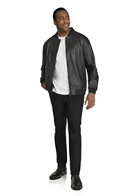 Big & Tall Curtis Faux Leather Bomber