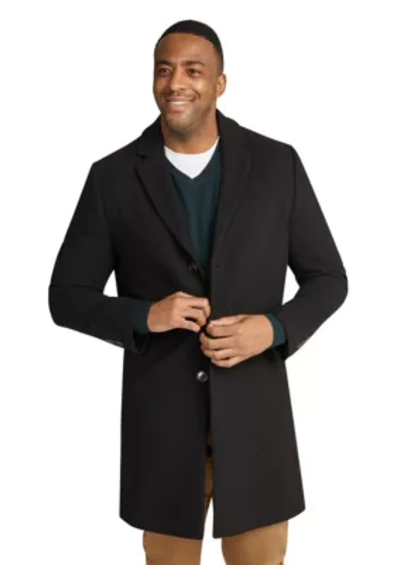 Big & Tall Xavier Wool Blend Overcoat