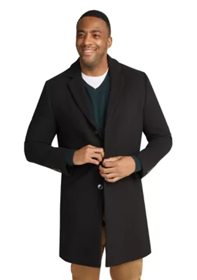 Big & Tall Xavier Wool Blend Overcoat