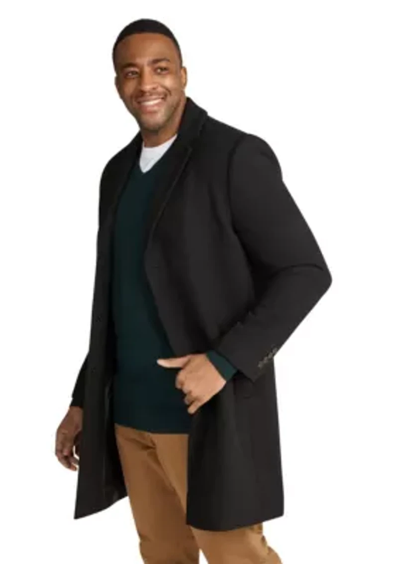 Big & Tall Xavier Wool Blend Overcoat