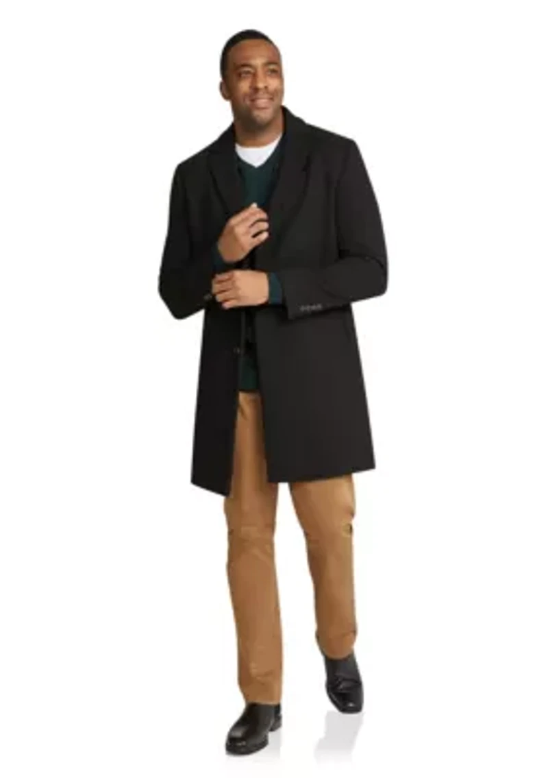 Big & Tall Xavier Wool Blend Overcoat