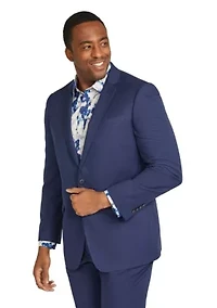 Big & Tall Bates Mini Check Suit Jacket