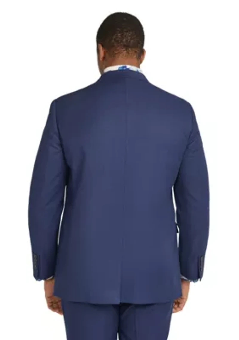 Big & Tall Bates Mini Check Suit Jacket