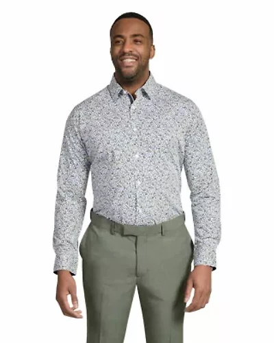 Big & Tall Seville Floral Stretch Shirt