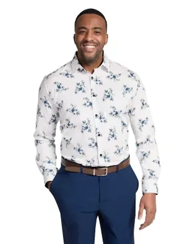 Big & Tall Verdon Floral Stretch Shirt