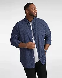 Big & Tall Capri Stripe Linen Blend Shirt