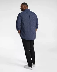 Big & Tall Capri Stripe Linen Blend Shirt