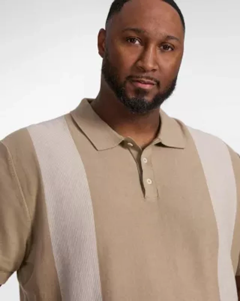 Big & Tall Jeremy Stripe Knit Polo