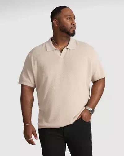 Big & Tall Rowan Textured Knit Polo