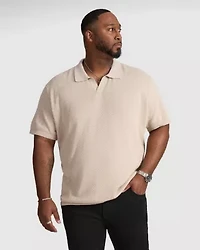 Big & Tall Rowan Textured Knit Polo