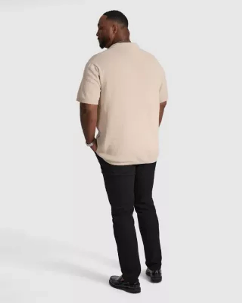 Big & Tall Rowan Textured Knit Polo