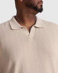 Big & Tall Rowan Textured Knit Polo