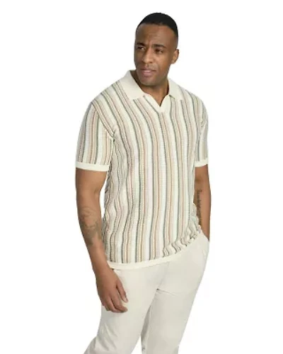 Big & Tall Brighton Stripe Knit Polo