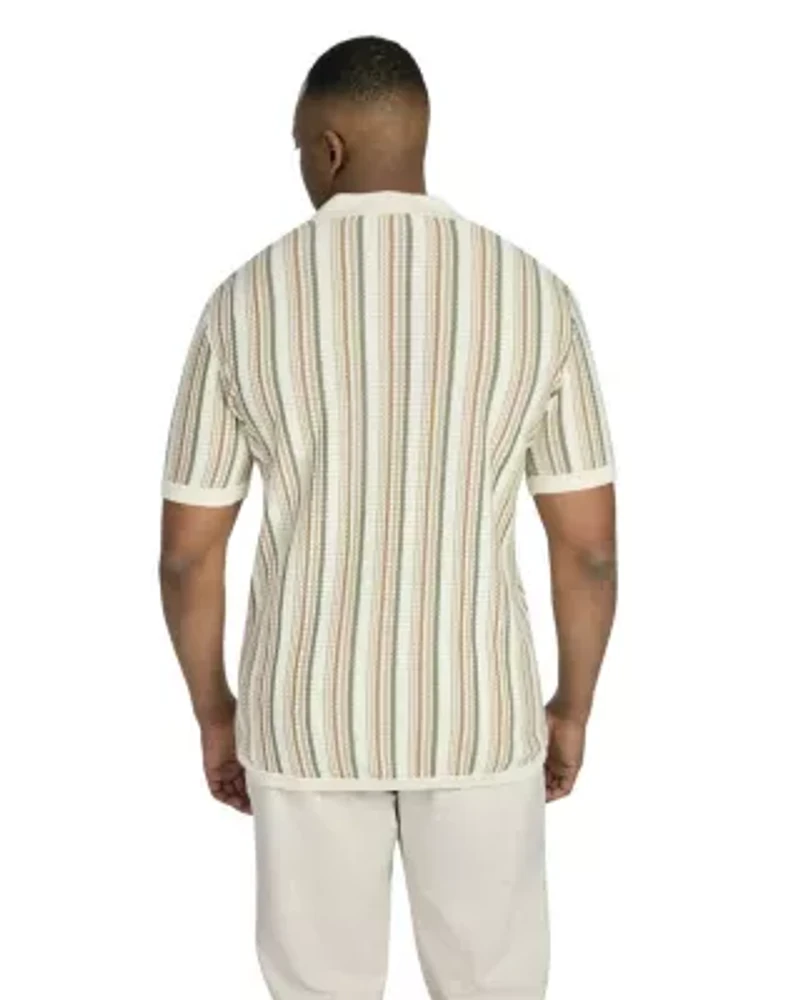 Big & Tall Brighton Stripe Knit Polo