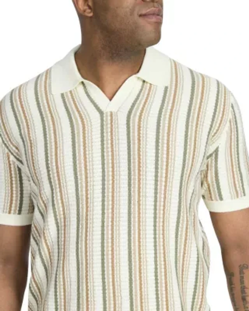 Big & Tall Brighton Stripe Knit Polo