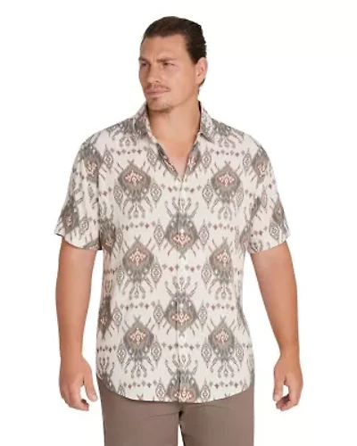 Big & Tall Johnny Bigg Atlas Ikat Print Shirt