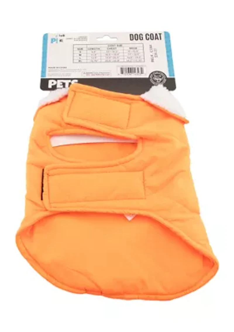 Quilted Dog Coat with Sherpa