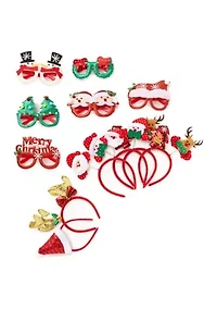 12 Piece Christmas Headbands and Glasses
