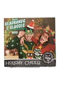 12 Piece Christmas Headbands and Glasses