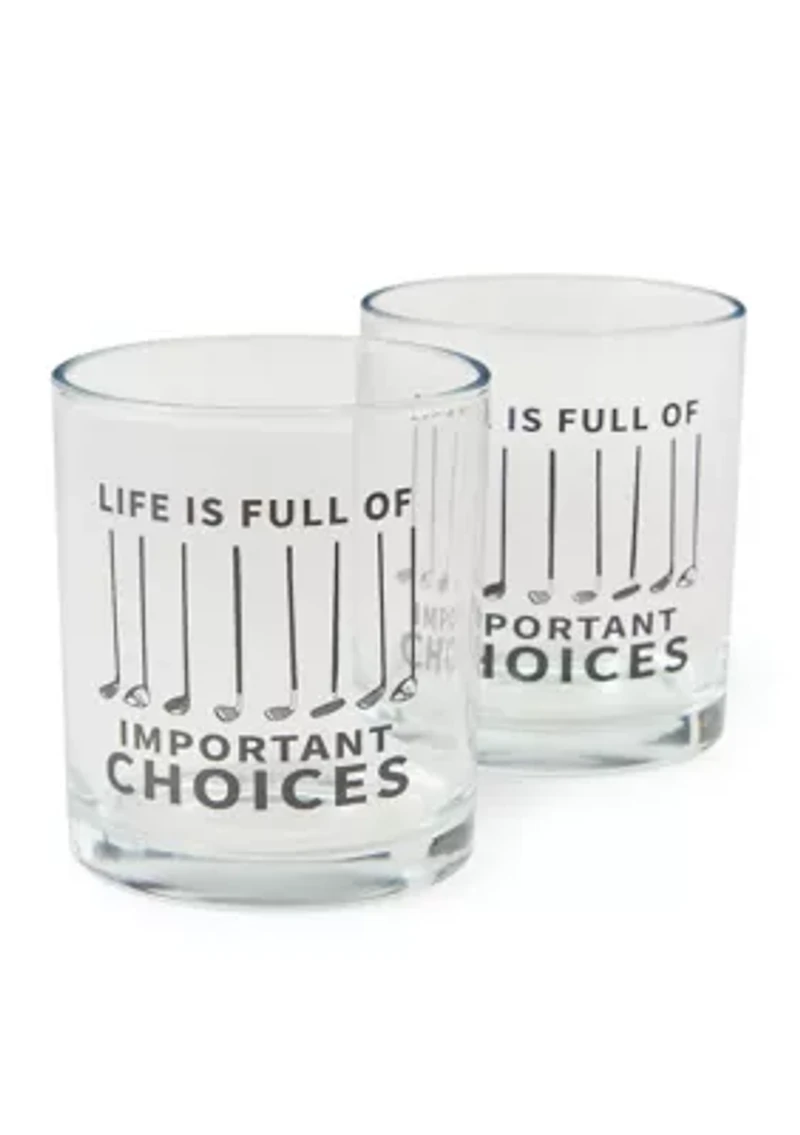 2-Pack Golf Club Glasses