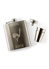Silver Golf Flask Set