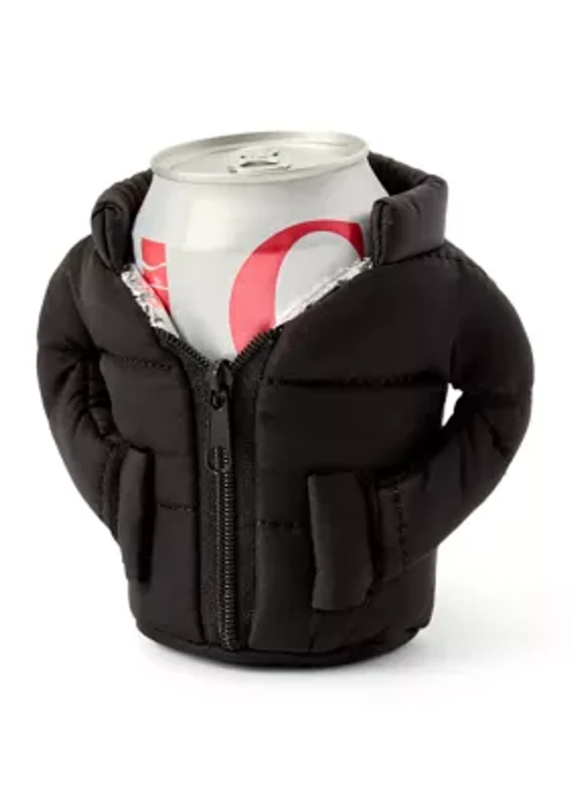 Black Puffy Jacket Koozie