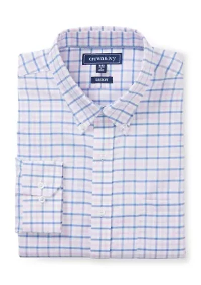 Men's Gingham Print Oxford Shirt