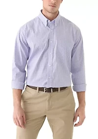 Check Printed Woven Button Down Shirt