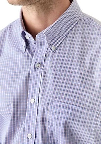 Check Printed Woven Button Down Shirt