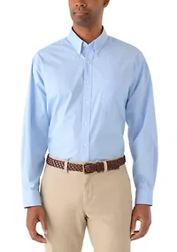 Big & Tall Gingham Button Down Shirt