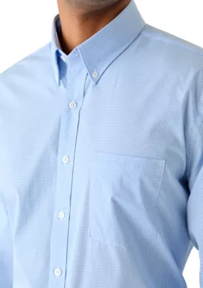 Big & Tall Gingham Button Down Shirt