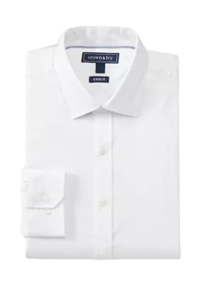Spread Collar Twill Dress Shirt