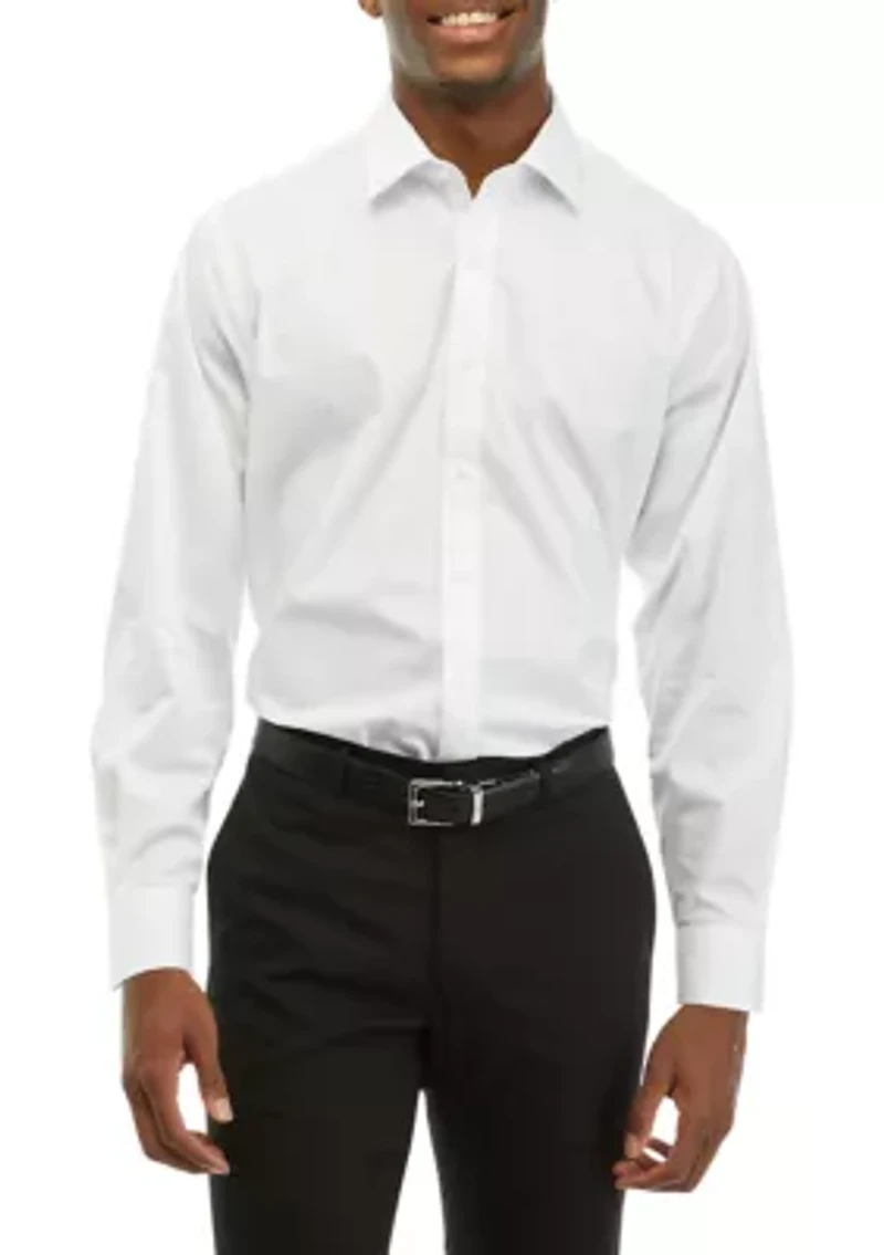 Spread Collar Twill Dress Shirt