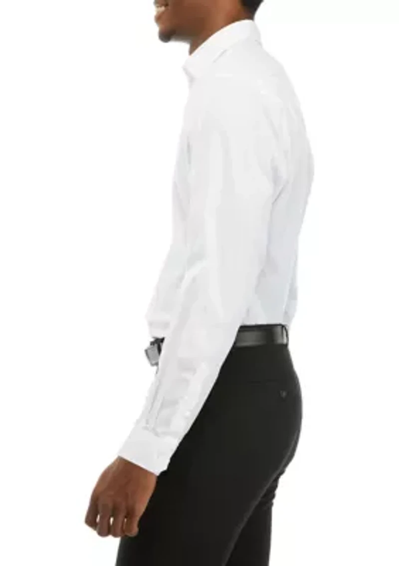 Spread Collar Twill Dress Shirt