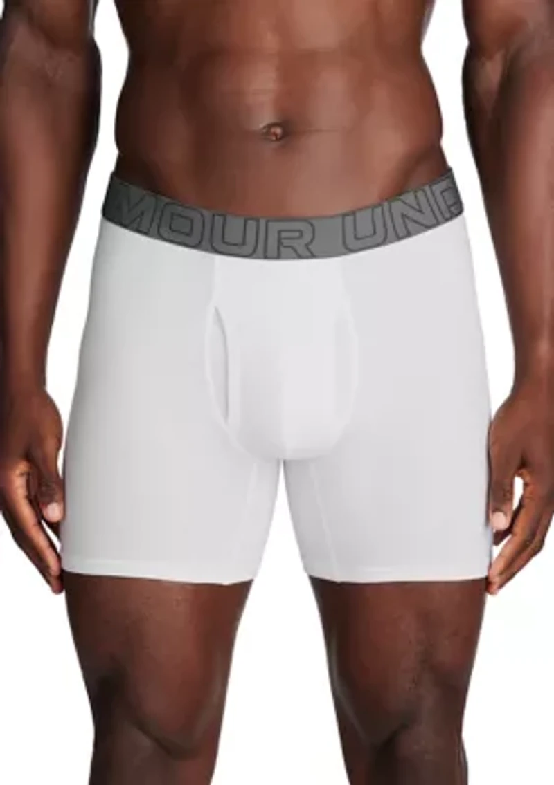 Performance Cotton 6" Boxer Briefs - 3 Pack
