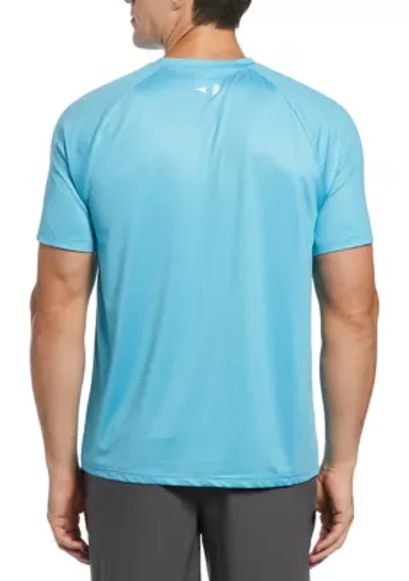 Men's Short Sleeve Linear Ergo Printed Crew Neck T-Shirt