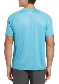 Men's Short Sleeve Linear Ergo Printed Crew Neck T-Shirt