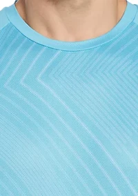 Men's Short Sleeve Linear Ergo Printed Crew Neck T-Shirt