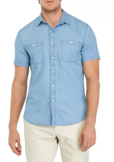 Short Sleeve 2 Pocket Chambray Shirt